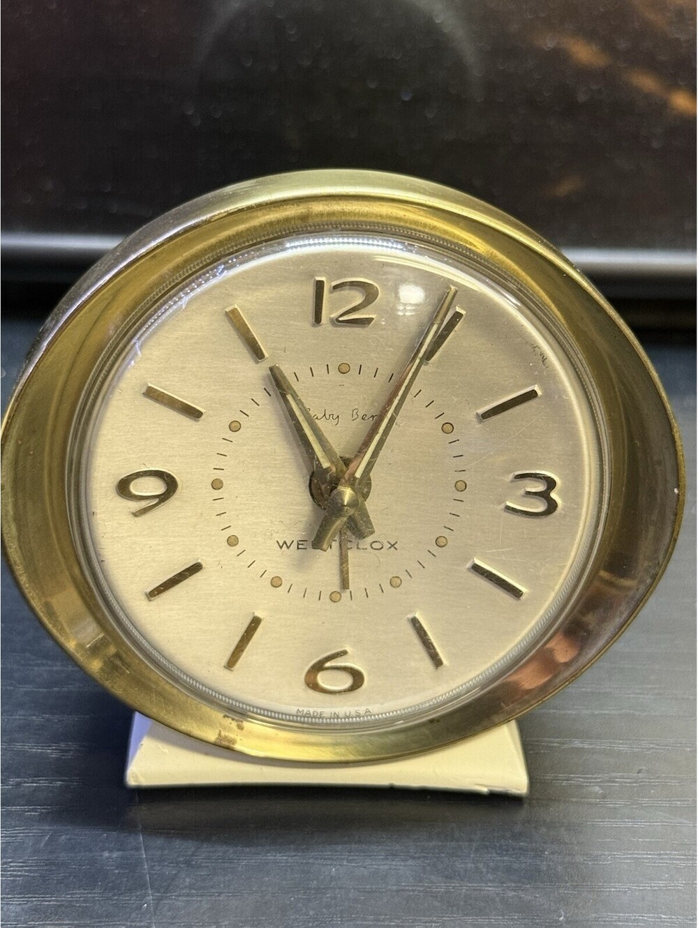 Vintage Westclox Baby Ben Style 8 Alarm Clock 53632 Gold Wind Up USA